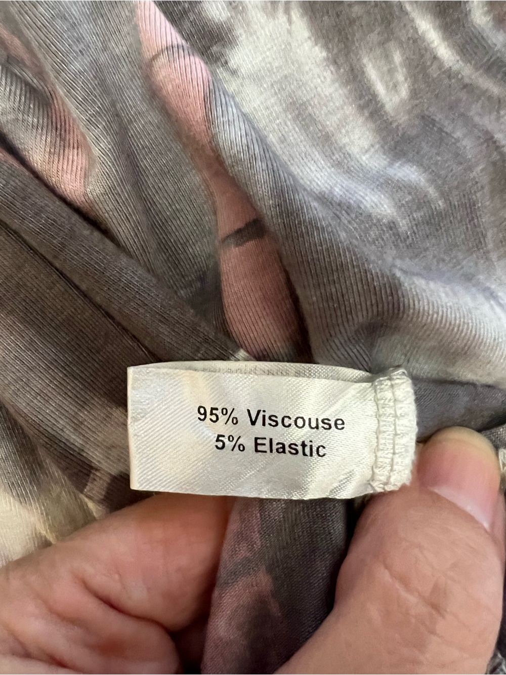 Tie-Dye Sleeveless Midi Dress - Lavender Gray White - Picture 6 of 6